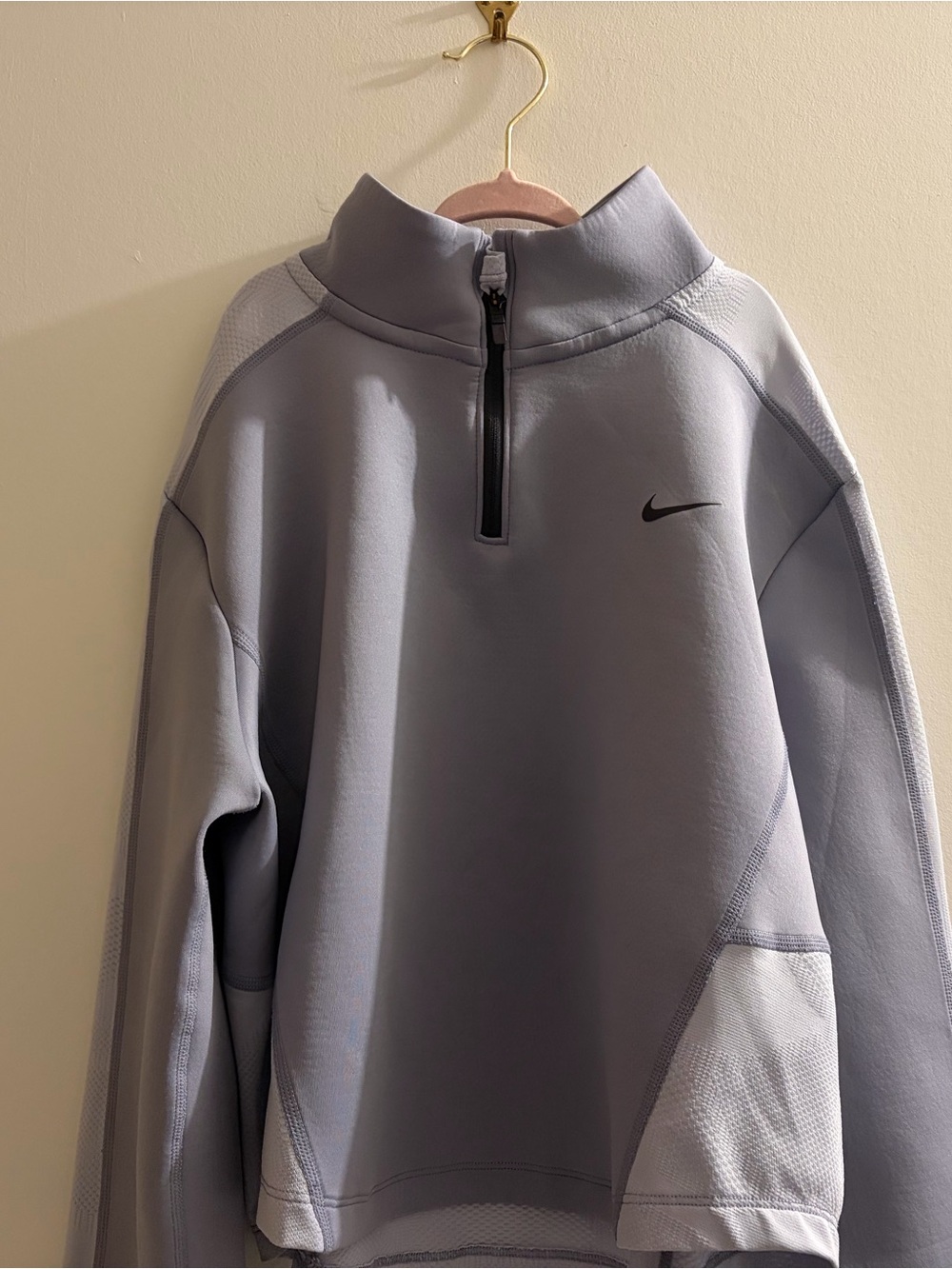 Nike Light Gray Half-Zip Pullover Jacket